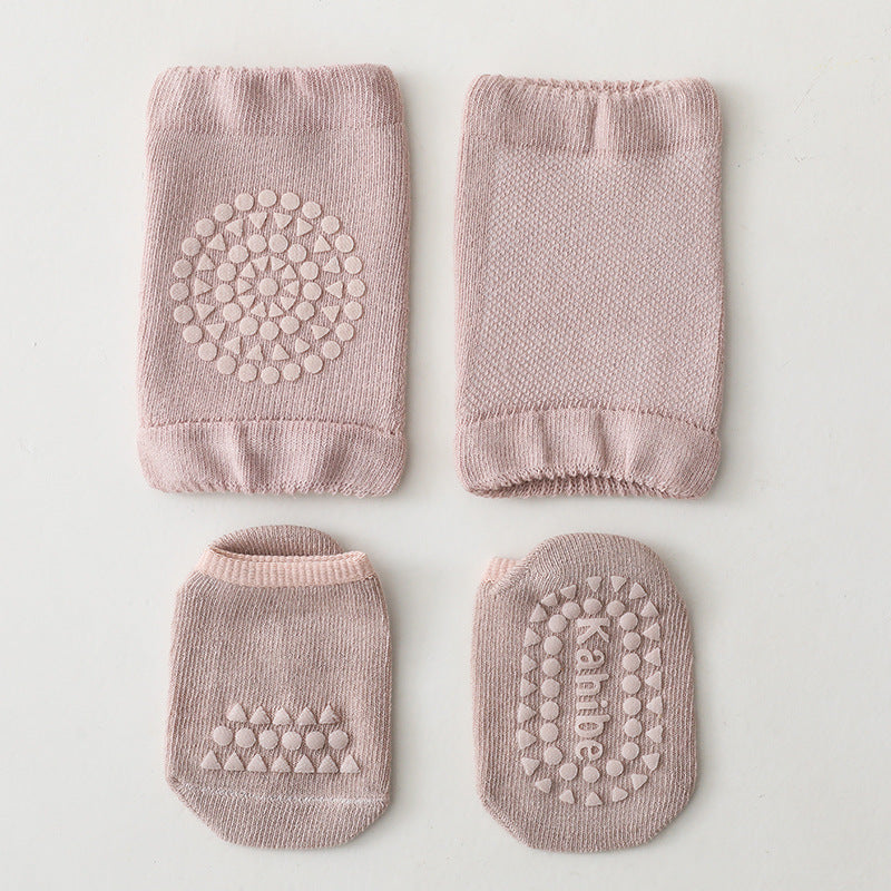 Summer Kid's Knee Pads Floor Socks Set