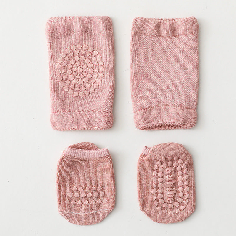 Summer Kid's Knee Pads Floor Socks Set