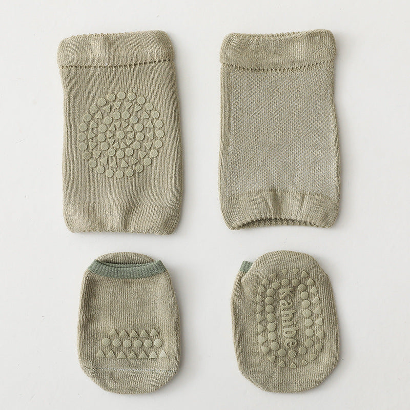 Summer Kid's Knee Pads Floor Socks Set